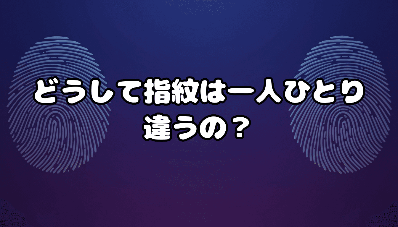 どうして指紋は一人ひとり違うの?