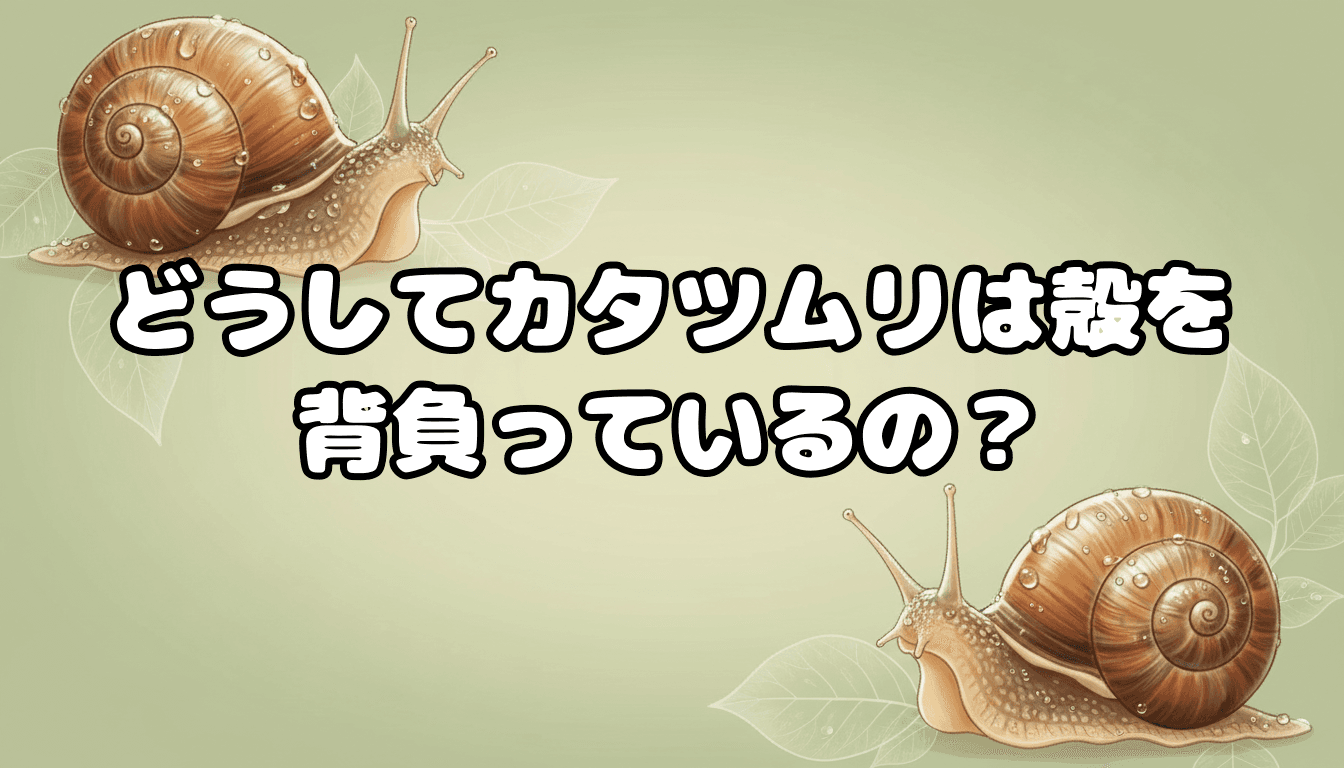どうしてカタツムリは殻を背負っているの?
