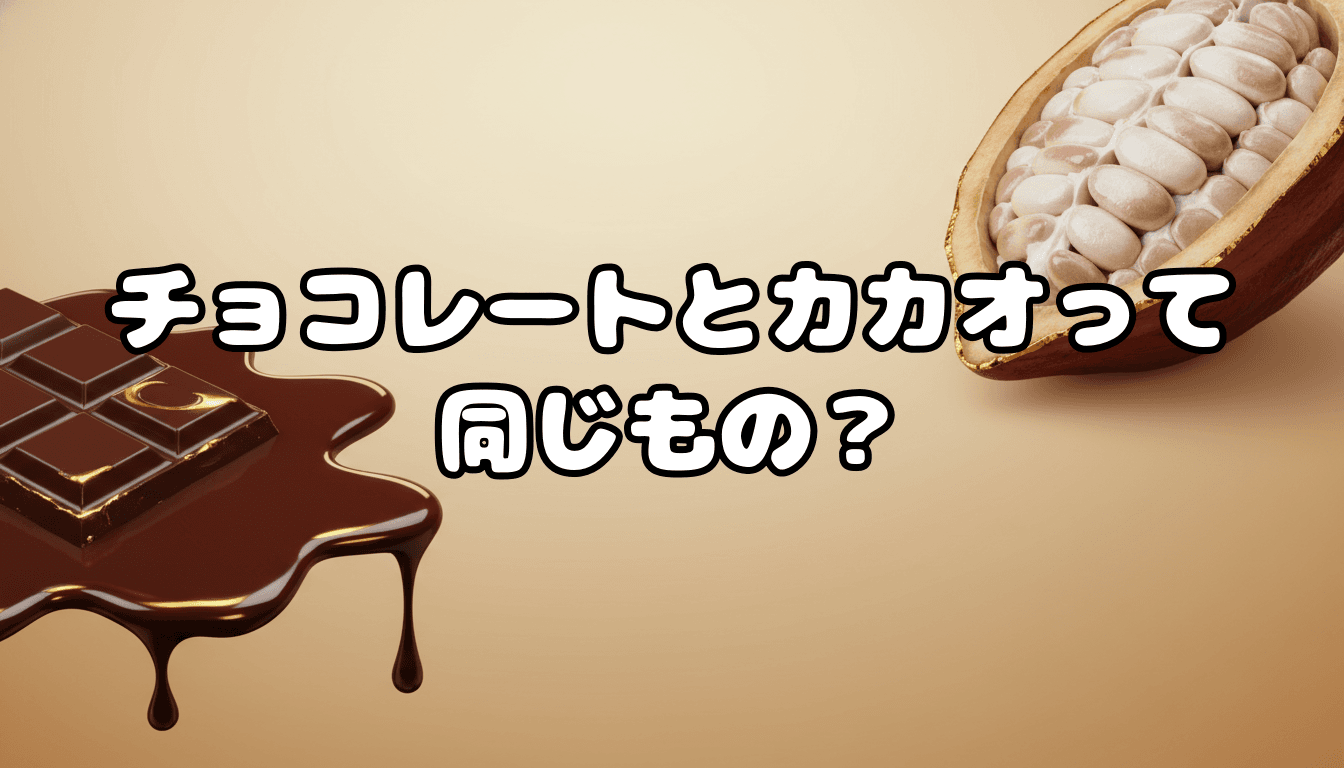 チョコレートとカカオって同じもの?
